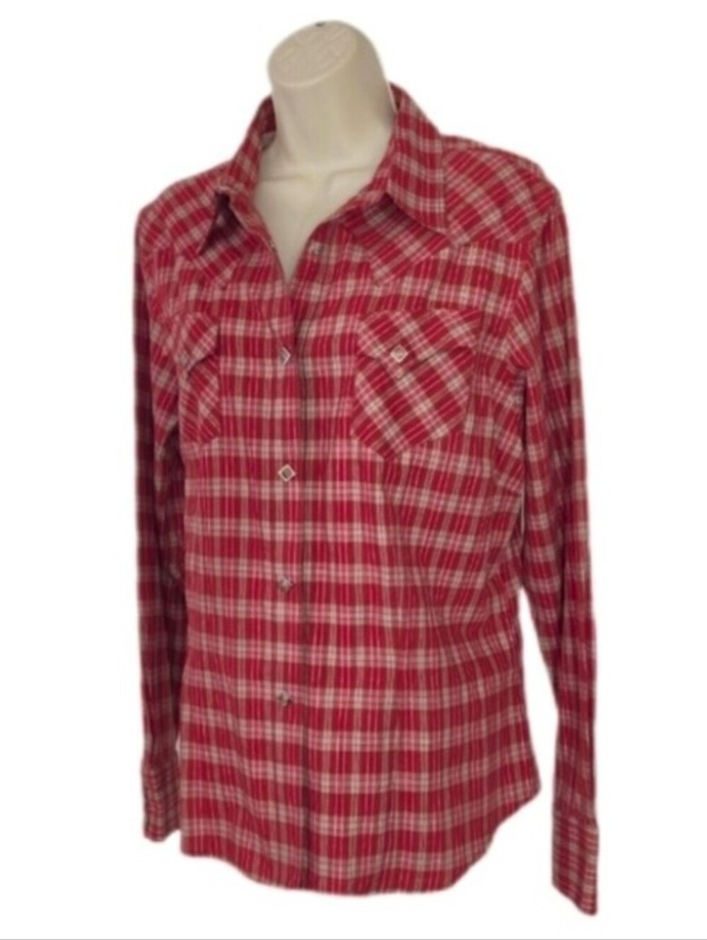 Roper Shirt Red Plaid Snap-Up Red Size XL